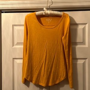 Loft Vintage Soft Mustard Yellow Tee size small